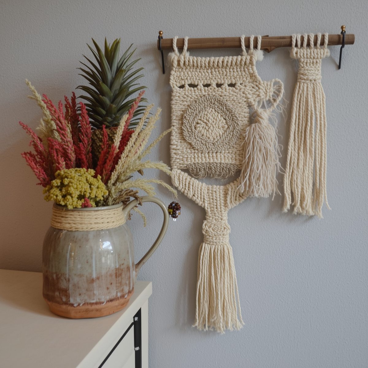 Hand-carved wooden candle holder